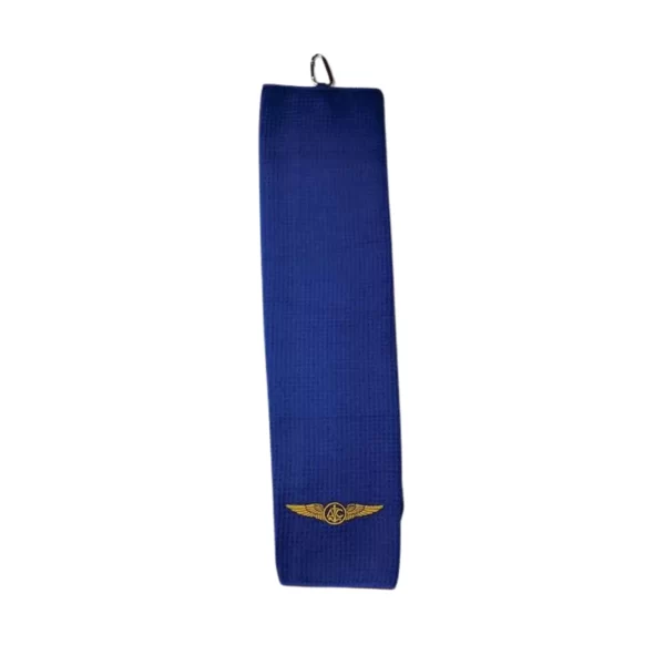 TRI-FOLD WAFFLE MICROFIBER GOLF TOWEL WITH AIRCREW WINGS - Image 2