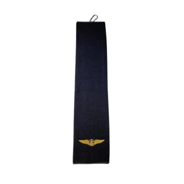 TRI-FOLD WAFFLE MICROFIBER GOLF TOWEL WITH AIRCREW WINGS - Image 3