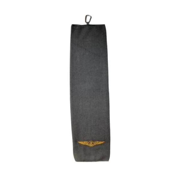 TRI-FOLD WAFFLE MICROFIBER GOLF TOWEL WITH AIRCREW WINGS - Image 4