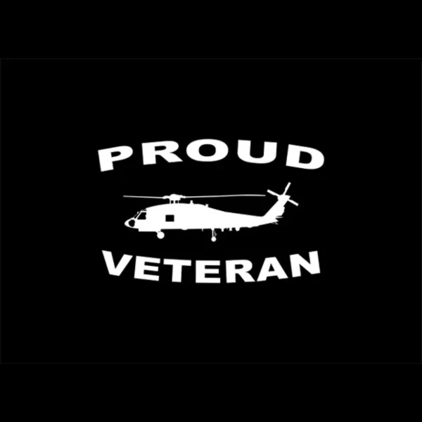 PROUD VETERAN W/AIRCRAFT WINDOW DECAL