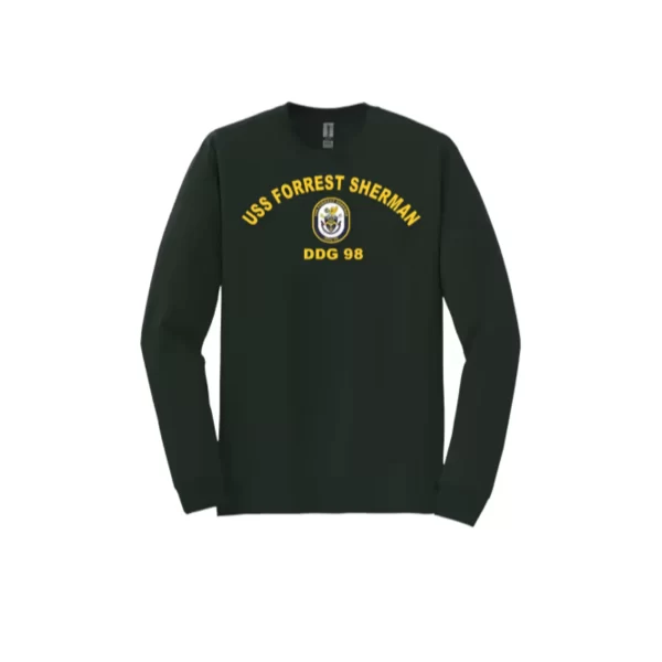 USS FORREST SHERMAN LONG SLEEVE TEE SHIRT - Image 3