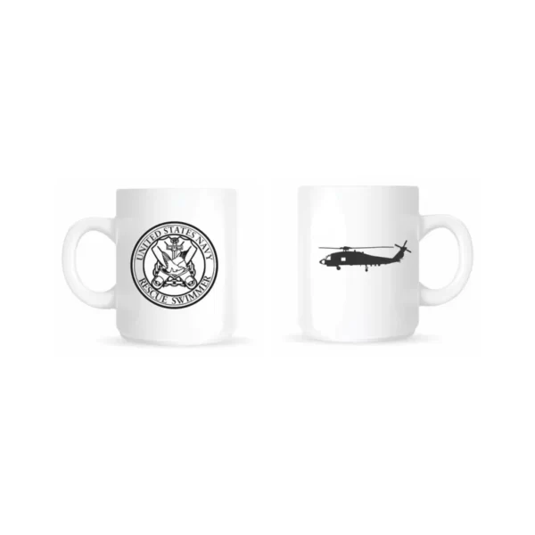 RESCUE SWIMMER WITH SH-60 MUG