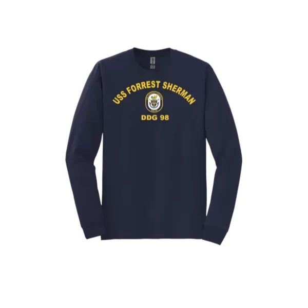 USS FORREST SHERMAN LONG SLEEVE TEE SHIRT - Image 2