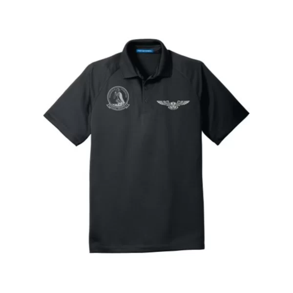 PORT AUTHORITY CROSSOVER RAGLAN POLO WITH WINGS AND OLD BUZZARD LOGO - Image 3