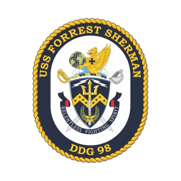 USS FORREST SHERMAN CREST DECAL