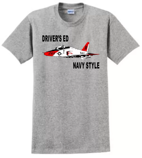 DRIVER'S ED NAVY STYLE TEE SHIRT WITH T-45