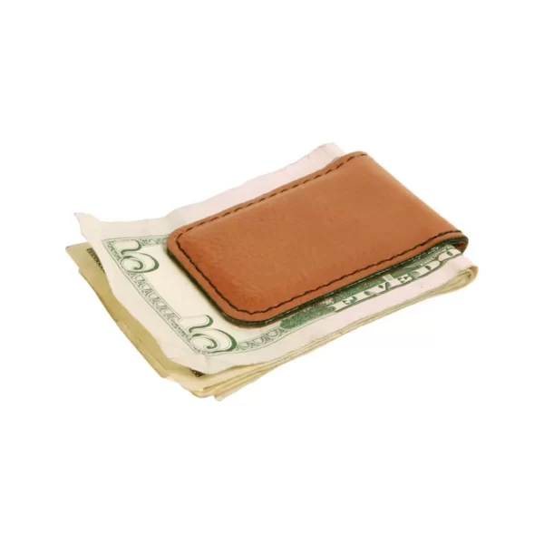 LEATHER MONEY CLIP WITH AIRCREW WINGS - Image 3