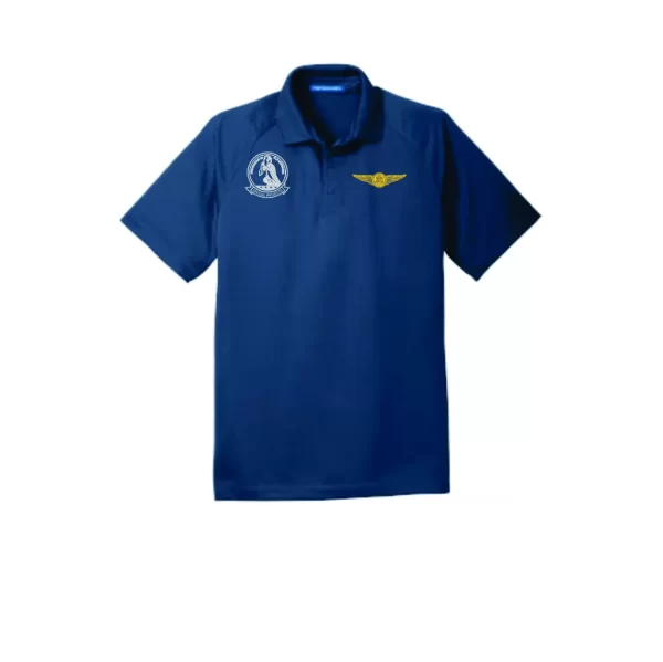 PORT AUTHORITY CROSSOVER RAGLAN POLO WITH WINGS AND OLD BUZZARD LOGO - Image 4